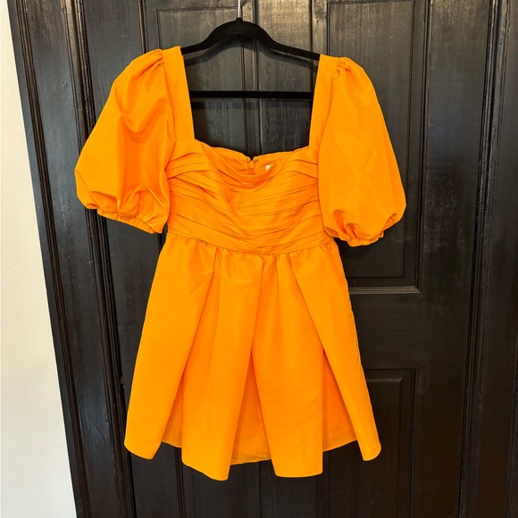 Self Portrait Cannary Yellow Taffeta Mini Dress - Picture 6 of 6